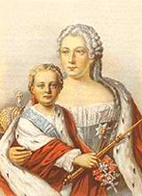 Император Иван Антонович с матерью Анной Леопольдовной
