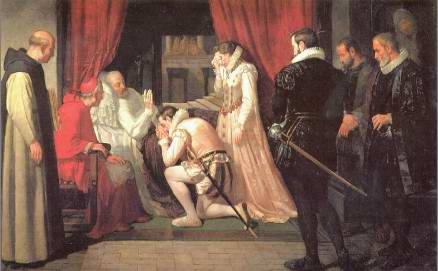 Последний поклон королю Филиппу II отдает его сын, наследник престола, будущий Филипп III