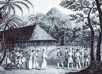 В январе 1779 Кук впервые высадился на острове Гавайи. Так как туземные пророки предсказали, что в это время вернётся божество Роно, аборигены приняли англичанина за этого владыку света и мира.